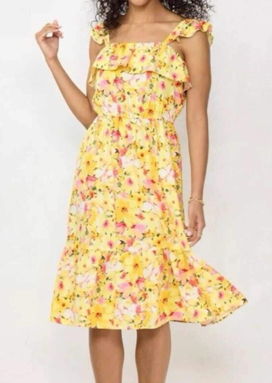 Lauren Conrad Floral Ruffle Midi Sundress